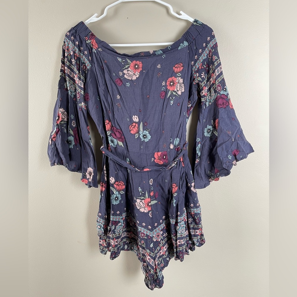 Jaase Off the Shoulder Floral Romper